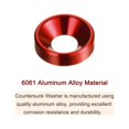 thumbnail image 4 of Unique Bargains Lot de 30 Rondelles à Encastrer M5 en Alliage d'Aluminium Anodisé pour Finition, Rouge, 4 of 4