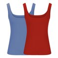 thumbnail image 3 of Plebaso 2 Pack Ribbed Tank Tops for Women Spaghetti Strap Slim Tops Scoop Neck Sleeveless Summer Tops, 3 of 4