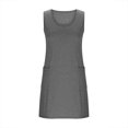 thumbnail image 3 of Ovzne Robes d'Été pour Femmes Robe de Plage Mode pour Femmes Robe Décontractée Unie Robe à Poches Robe Débardeur Robe Longue Robe de Vacances Liquidation, 3 of 6