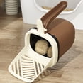 thumbnail image 4 of EGNMCR Cats Litter Scooping With Holders Litter Box Shovel And Waste Storage Container 3 In 1 Portable Kitty Poop Disposal System Plastics Scoop, 4 of 6
