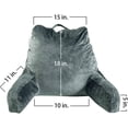 thumbnail image 4 of Reading Pillow Bed Rest with Shredded Memory Foam, Velvet Back Pillow Sitting Up Support Cushion for Reading, Watching and Relaxing, 4 of 8