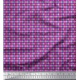 thumbnail image 1 of Soimoi Purple polyester Crepe Fabric Diamond Geometric Printed Fabric 1 Yard 42 Inch Wide, 1 of 5