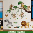 thumbnail image 1 of Cartoon Jungle Animal Wall Sticker Kid Room Boy Bedroom Decor Children Nursery, 1 of 7