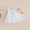 thumbnail image 3 of Robe Sans Manches pour Filles, Bretelles à Nouer, Robe Cami en Tulle Superposée, Vêtements d'Été Décontractés, Robe de Princesse, 3 of 8