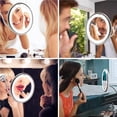 thumbnail image 3 of thinsony 360 Degree Makeup Mirror with LED Light Illuminated Magnifying Tool Flexible Wall-Mounted Vanity Mirrors Bathroom, 3 of 8