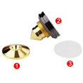 thumbnail image 4 of 4PCS Speakers Spikes Mount Pads Shoes for Audio Turntable Speaker Alloy Gold, 4 of 8