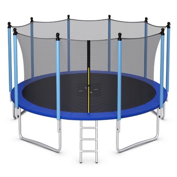 Patiojoy 15Ft Jumping Exercise ASTM Certified Approved Recreational Trampolines with Enclosure Net