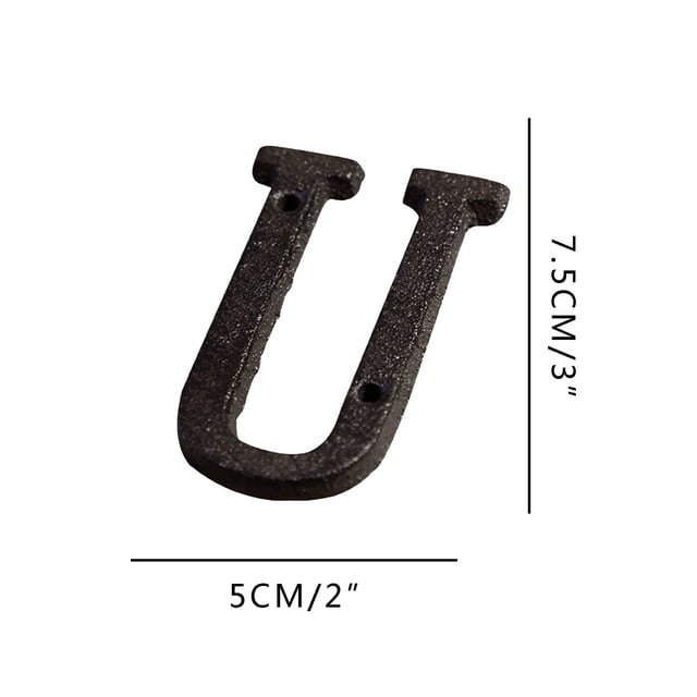 Meitianfacai Alloy Wrought Iron Number Letter DIY House Letter