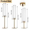 thumbnail image 3 of Meiiso Hurricane Proof Glass Candle Holders Candles and Candle Holders, Fluted Candle Holder Ribbed Glass Candle Holder Gold Candlestick Holders Metal, 3 of 9