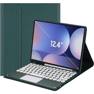 Touch Keyboard Case for Samsung Galaxy Tab S10+ Plus/ S9 FE+ Plus/Galaxy Tab S9+ Plus 12.4”, with Pencil Holder - Magnetically Detachable Touch Bluetooth Keyboard