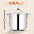 thumbnail image 2 of NutriChef Heavy Duty 19 Quart Stainless Steel Soup Stock Pot with Lid, 2 of 9