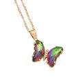 thumbnail image 2 of TopLLC Anneaux Dégradé Multicolore Collier Mode Tempérament Clavicule Chaîne a Collier, 2 of 2