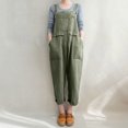 thumbnail image 2 of Pompotops Salopette Sans Manches pour Femmes Ample en Coton et Lin Longue Combinaison de Soirée, 2 of 8