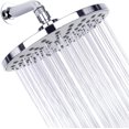 thumbnail image 1 of Pommeau de Douche Haute Pression de 8 Pouces, Pommeau de Douche Pluie Finition Chrome de 8 Pouces, Joint à Bille à Angle Ajustable, 1 of 9