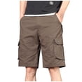 thumbnail image 2 of Styesk Shorts Hommes Mode Décontractée Multiples Poches Demi-Shorts Pantalons Sports Élastiques Taille Mi-Haute, 2 of 9