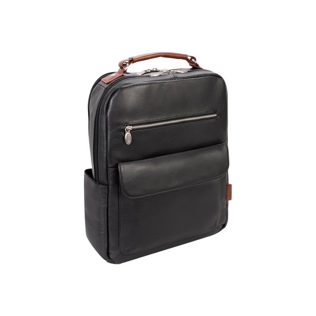 McKleinUSA 17" Leather, Two-Tone, Dual-Compartment, Laptop & Tablet Backpack 19082