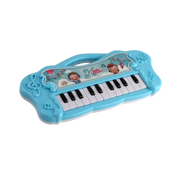 Instrument de Musique Mini Piano Électronique 22 Touches Bleu avec Multiples Fonctions pour Enfants Jouet d'Éducation Précoce 10.03 X 5.11 X 1.37 Pouces 0.39Lb