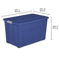 thumbnail image 4 of Sterilite 132L Latch Tote, Blue- 4 PK, 4 of 7
