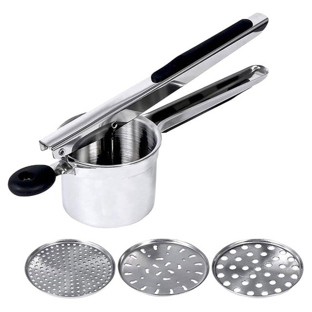Hearth & Gear Potato Masher Stainless Steel Potato Replaceable Bottom Plate Pumpkin And Potato Masher Potato Kitchen Things Things at Home Bar Must Haves Sharpest Set Metal Strip for Kitchen