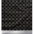 thumbnail image 1 of Soimoi Polyester Crepe Fabric Crossbones & Skull Shirting Decor Fabric Printed Yard 52 Inch Wide, 1 of 3