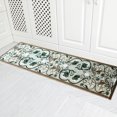 thumbnail image 1 of Gloria- Kitchen Rug Non-Skid Runner Kitchen Mat Non-Slip Rug for Kitchen Floor with Rubber Backing Entryway Hallway Floor Mat Low Profile Door Mat (2' x 7') Ivory Floral Design, 1 of 6