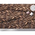 thumbnail image 2 of Soimoi Brown Rayon Crepe Fabric Text & Knife Kitchen Printed Fabric 1 Yard 46 Inch Wide, 2 of 3