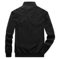 thumbnail image 3 of Cameland Men Big & Tall Jacket Zipper Pocket Ribbed Hem Non-hooded Sports Solid Top Coat, 3 of 8
