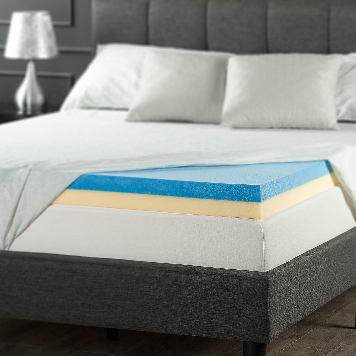 Surmatelas en mousse mémoire gel rafraîchissante de 4 po Spa Sensations de Zinus