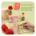 thumbnail image 3 of Crochet Kit for Beginners, 6 Pcs Crochet Potted Flowers Kit (Red), Complete Crochet Kit for, 3 of 6