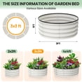 thumbnail image 2 of AKDSteel 2 - Pack Round Galvanized Raised Garden Bed - 2FT/3FT/4FT Sizes - Outdoor Flower & Vegetable Bed - Heavy - Duty & Open - Bottom Design, 2 of 9