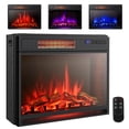 thumbnail image 1 of Patiojoy 25" Electric Fireplace Wall Recessed Electric Heater w/Remote Control Touch Screen Thermostat Timer, 1 of 10