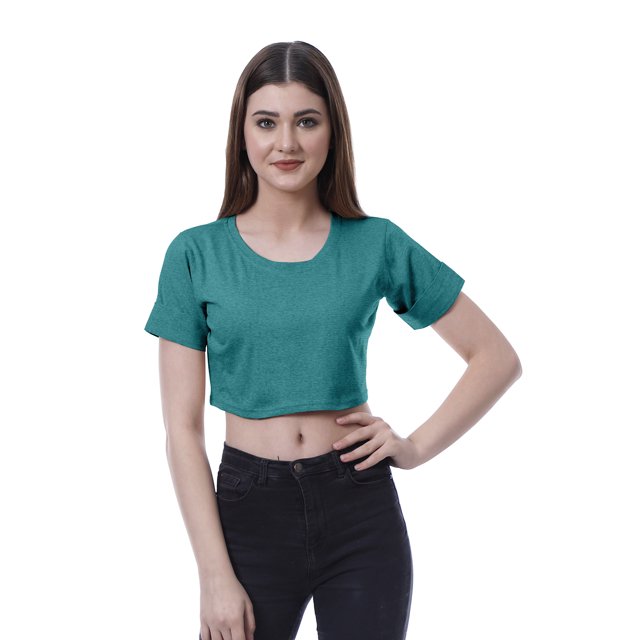 Moomaya T-shirt Court à Col Rond pour Femmes, Manches Courtes, Été, Coupe Ample