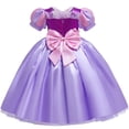 thumbnail image 3 of HAWEE Raiponce Robe de Princesse d'Halloween Costume de Luxe Fête Déguisement pour Filles, 3 of 7