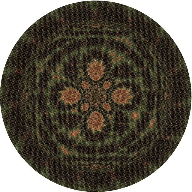 Ahgly Company Tapis d'Intérieur Ronds Transitionnels Brun Foncé Lavables à la Machine, 5 Pieds Rond