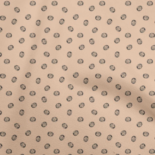 oneOone Tissu Rayonne Pêche Minimaliste pour Robe Imprimé au Mètre 56 Pouces de Large