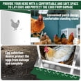 thumbnail image 4 of Chicken Nesting Box, 10 Compartment Metal Chicken Nesting Boxes for Chicken Coop, Easy Egg Collection, Easy Cleaning, Chicken Laying Boxes with Bracket Legs for Hens, Green, 4 of 7