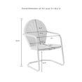 thumbnail image 4 of Crosley Furniture Griffith Ensemble Bistro d'Extérieur en Métal de 3 Pcs, Fini Rouge Vif Lustré, 4 of 5