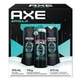 thumbnail image 1 of AXE Coffret-Cadeau pour Hommes avec Nettoyant Corporel, Shampooing + Revitalisant 2 en 1, et Désodorisant en Atomiseur Corporel pour Hommes Parfum Signature Apollo, 1 of 4