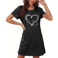 thumbnail image 3 of Cameland Chemises de Nuit à Manches Courtes pour Femmes Grande Taille, Douces et Confortables, Chemise de Sommeil Décontractée à Imprimé, Robe de Nuit pour Femmes, 3 of 4