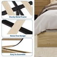 thumbnail image 3 of Modern Floor-Standing Platform Bed Frame, Wooden Bed Frame Without Headboard, Solid Wood Slat Foundation, No Box Spring Needed, Easy Assembly, for Bedroom, Dorm, Small Spaces, 3 of 5