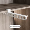thumbnail image 2 of Chmadoxn Hooks for Hanging Household Pull-out Slide Rail Pants Rack Wardrobe Storage Saves Space Without Punching Installation Pants Rack Telescopic Bracket With Adhesive 10ml Storage rack, 2 of 9