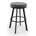 thumbnail image 1 of Amisco Swice 30.25" Polyester Swivel Bar Stool in Heather Light Gray/Black, 1 of 6