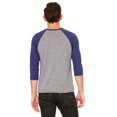 thumbnail image 2 of Bella + Canvas Unisex 3/4-Sleeve Baseball T-Shirt, 2 of 3