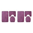 thumbnail image 4 of Decodeary 3pcs/set Absorbent Bath Rug Set Bathroom Dry And Fresh Easy To Install Anti-slip Polyester Non-Slip Chenille Bath Rug PJ210906-A001 2Set, 4 of 6