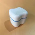 thumbnail image 1 of Toothpaste Denture Cup Bath Box Case With Strainer Basket Retainer Case Soaking Container Denture Cleaning Cup For Upper And Lower(Light Green), Tooth care for Women, 1 of 4