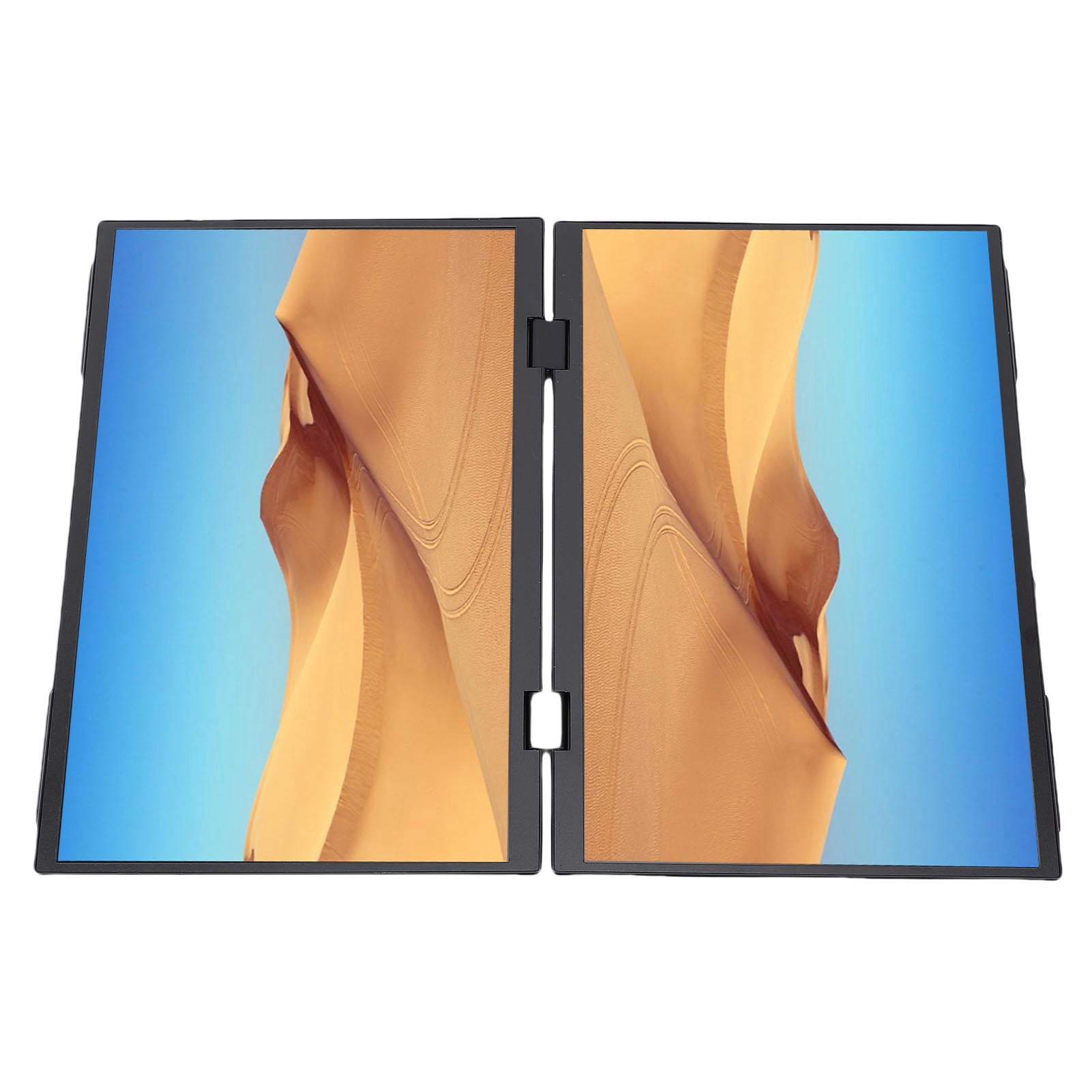 Folding Laptop Screen Extender, 1200P 120Hz 360 Degree Rotation 14in Type-C HD Multimedia Interface 100% SRGB Dual Screen Travel Display  for PCs