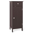 thumbnail image 1 of Costway Bathroom Floor Cabinet Storage Organizer Free-Standing w/ Drawer Brown, 1 of 10