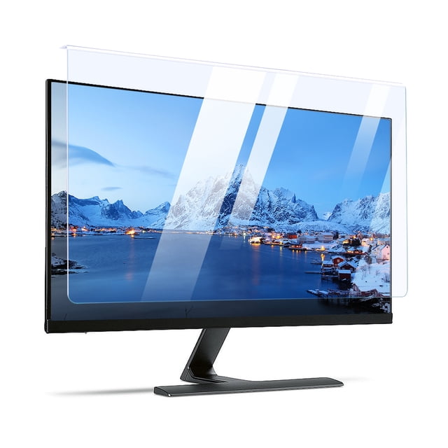 23-inch ABS Monitor Screen Protector: Anti-Blue Light & UV Protection, Hanging Design for Eye Care, Scratch-Resistant, Dirt-Proof, Easy Installation, Universal Fit for 12.5-32 inch Desktop/Laptop