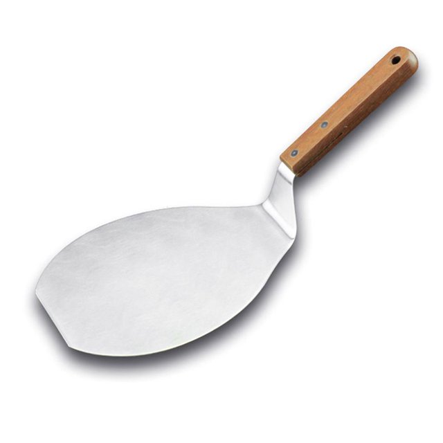 yingyy Multifonctionnel Rond en Bois Poignée Gâteau Pizza en Acier Inoxydable Pizza Maison Cuisine Outil de Cuisson
