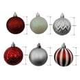 thumbnail image 3 of Holiday Time 24 Count Shatterproof Ornaments-Red/Silver/White, 3 of 4